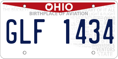 OH license plate GLF1434
