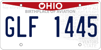 OH license plate GLF1445