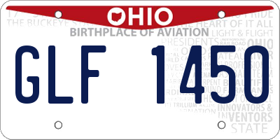 OH license plate GLF1450
