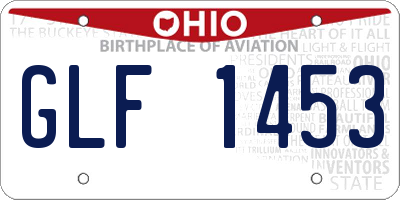 OH license plate GLF1453