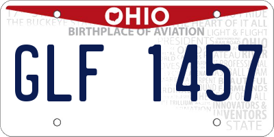 OH license plate GLF1457
