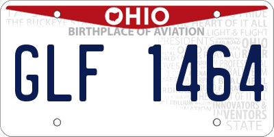 OH license plate GLF1464