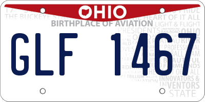 OH license plate GLF1467