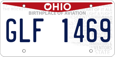 OH license plate GLF1469