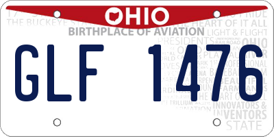 OH license plate GLF1476