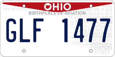 OH license plate GLF1477