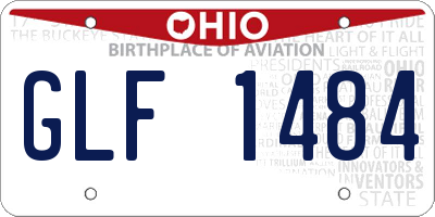 OH license plate GLF1484