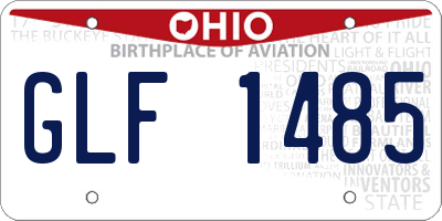 OH license plate GLF1485