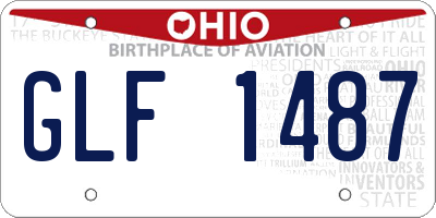 OH license plate GLF1487