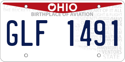 OH license plate GLF1491