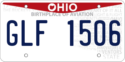 OH license plate GLF1506