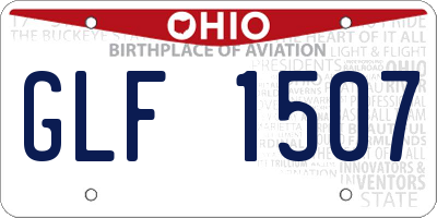 OH license plate GLF1507
