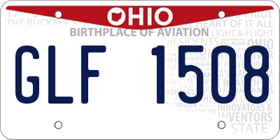OH license plate GLF1508
