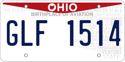 OH license plate GLF1514