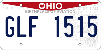 OH license plate GLF1515