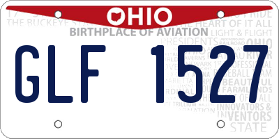 OH license plate GLF1527
