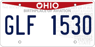 OH license plate GLF1530