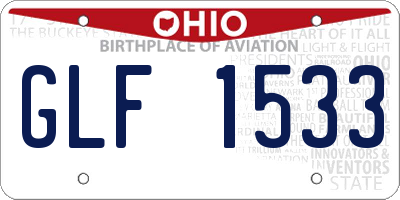 OH license plate GLF1533