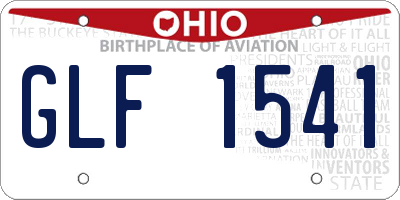 OH license plate GLF1541