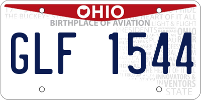 OH license plate GLF1544
