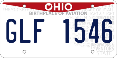OH license plate GLF1546