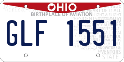 OH license plate GLF1551