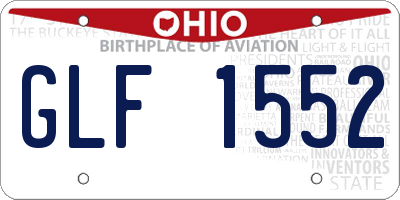 OH license plate GLF1552