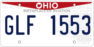 OH license plate GLF1553