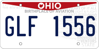 OH license plate GLF1556