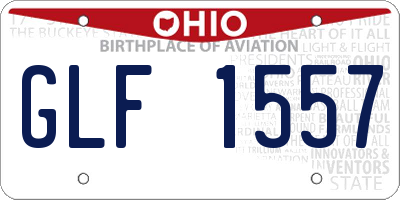 OH license plate GLF1557