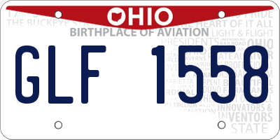 OH license plate GLF1558