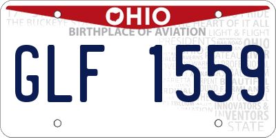 OH license plate GLF1559