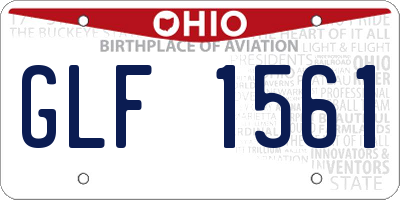 OH license plate GLF1561