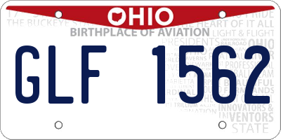 OH license plate GLF1562
