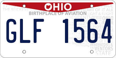 OH license plate GLF1564