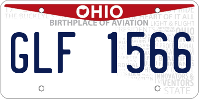 OH license plate GLF1566