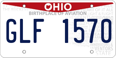 OH license plate GLF1570