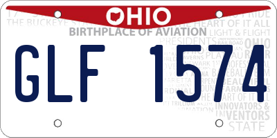 OH license plate GLF1574