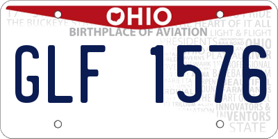 OH license plate GLF1576