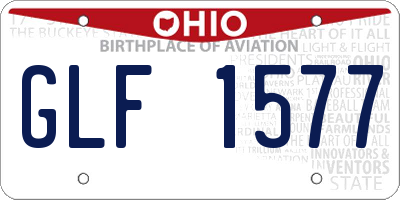 OH license plate GLF1577