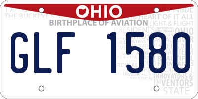 OH license plate GLF1580