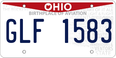 OH license plate GLF1583
