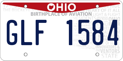 OH license plate GLF1584