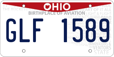 OH license plate GLF1589