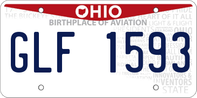 OH license plate GLF1593