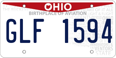 OH license plate GLF1594
