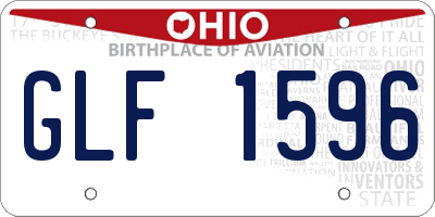 OH license plate GLF1596