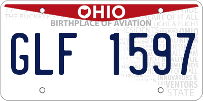 OH license plate GLF1597