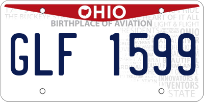 OH license plate GLF1599