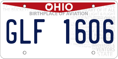 OH license plate GLF1606
